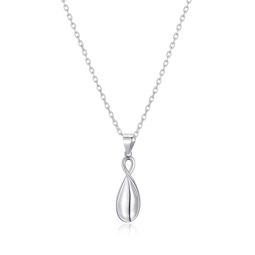 Sterling Silver Infinity Curve Necklace - Philip Jones Jewellery