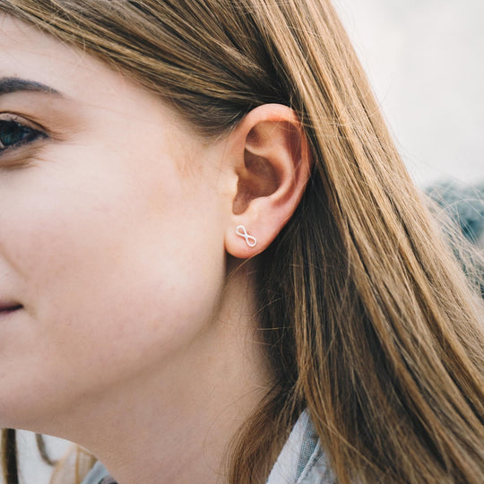 Sterling Silver Infinity Earrings - Philip Jones Jewellery