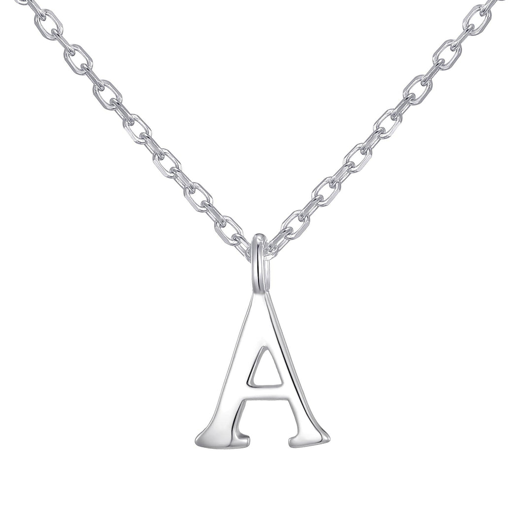 Sterling Silver Initial A Necklace - Philip Jones Jewellery