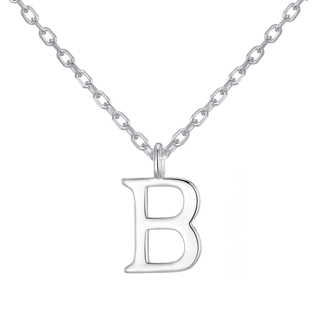 Sterling Silver Initial B Necklace - Philip Jones Jewellery