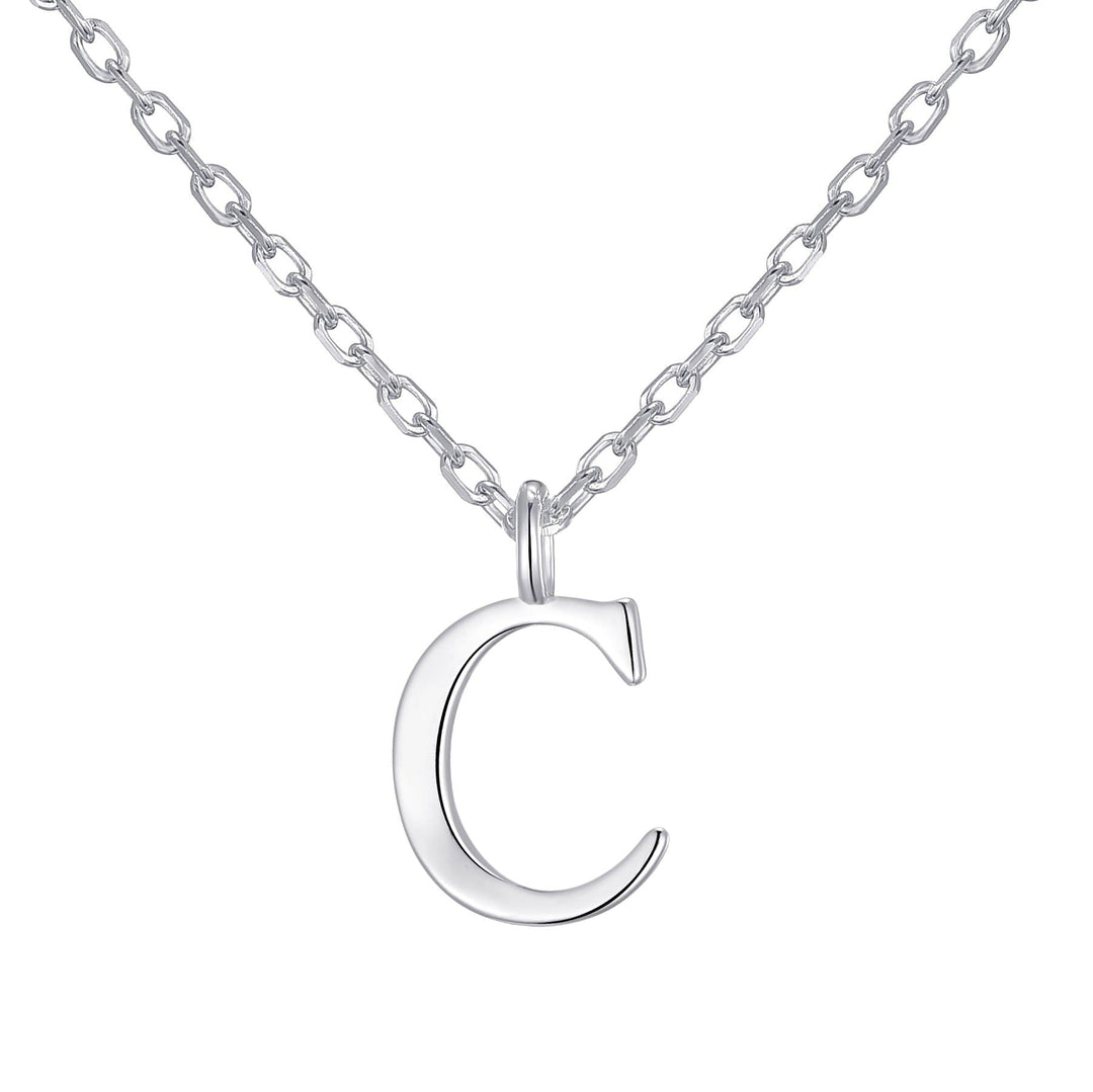 Sterling Silver Initial C Necklace - Philip Jones Jewellery