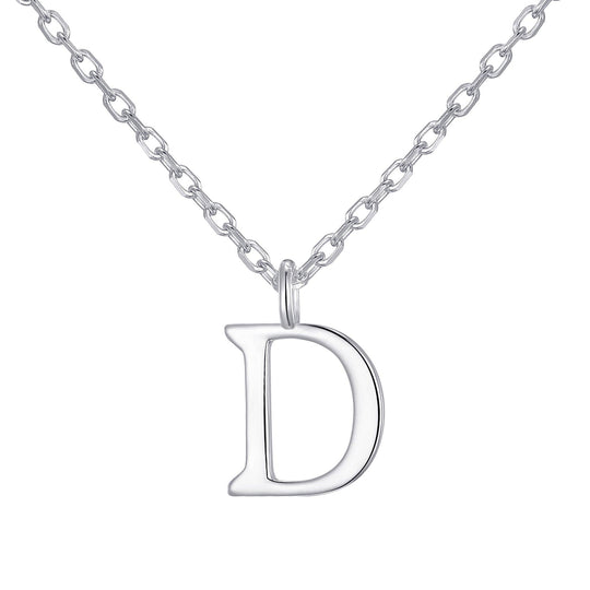 Sterling Silver Initial D Necklace - Philip Jones Jewellery