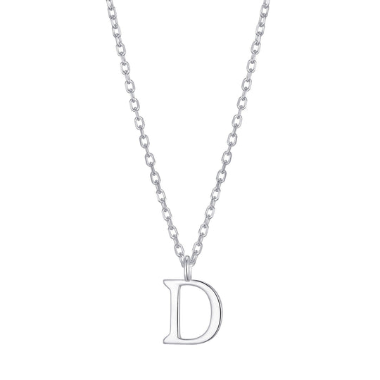 Sterling Silver Initial D Necklace - Philip Jones Jewellery