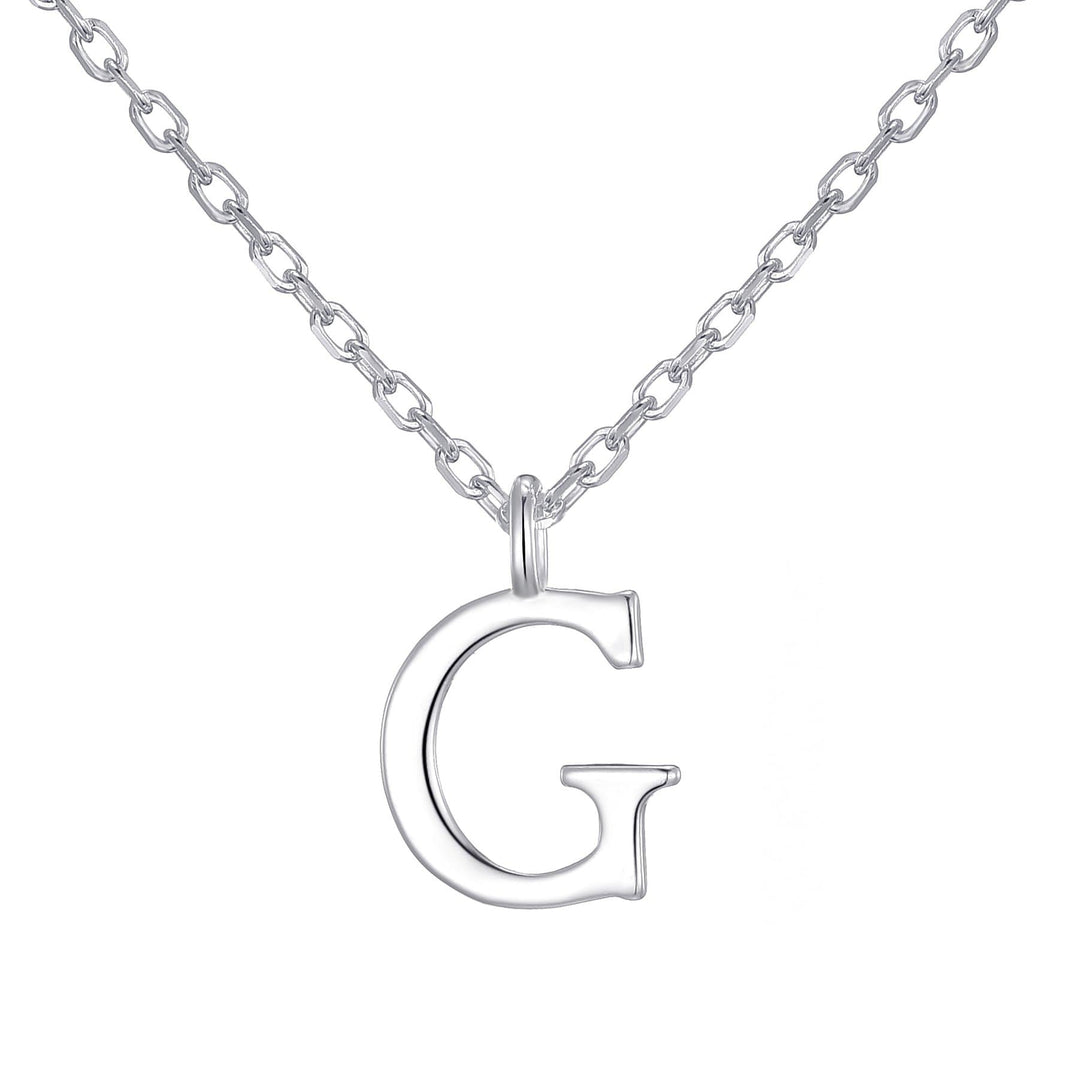 Sterling Silver Initial G Necklace - Philip Jones Jewellery