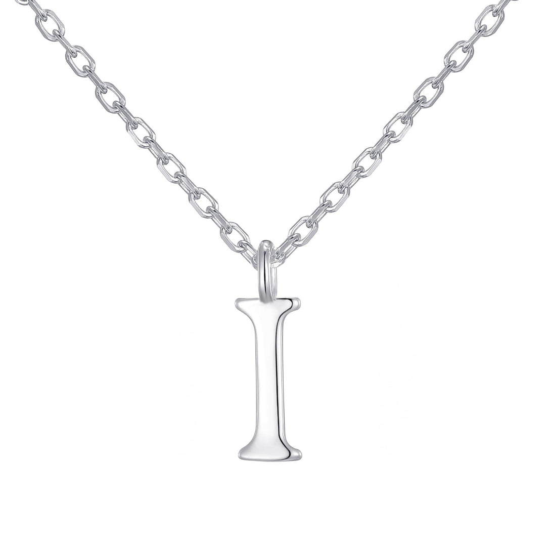 Sterling Silver Initial I Necklace - Philip Jones Jewellery