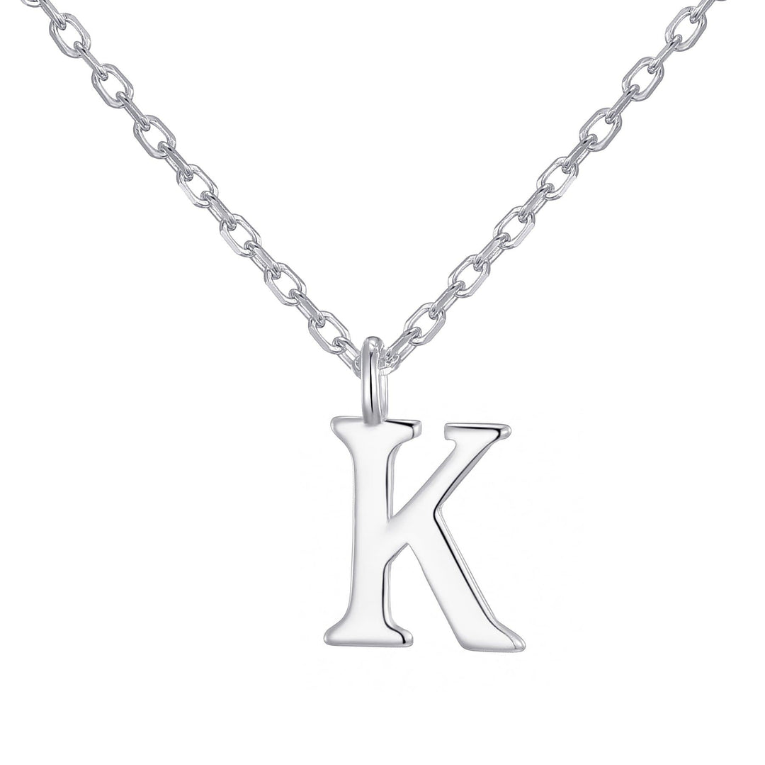 Sterling Silver Initial K Necklace - Philip Jones Jewellery