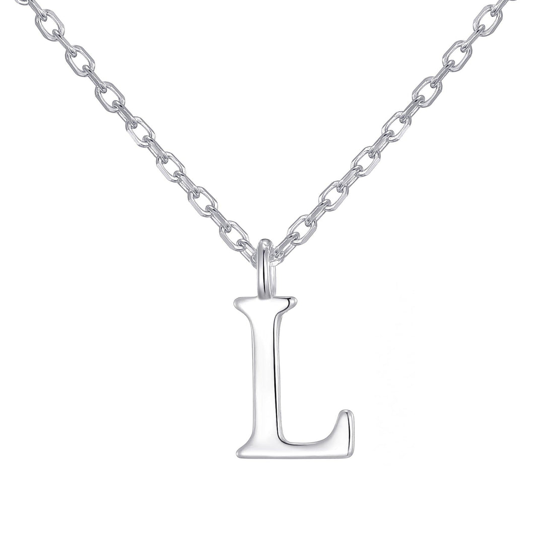 Sterling Silver Initial L Necklace - Philip Jones Jewellery
