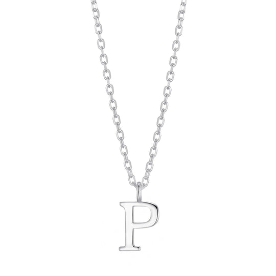 Sterling Silver Initial P Necklace - Philip Jones Jewellery