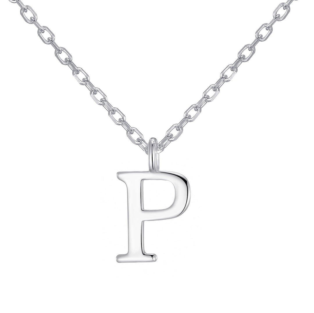 Sterling Silver Initial P Necklace - Philip Jones Jewellery