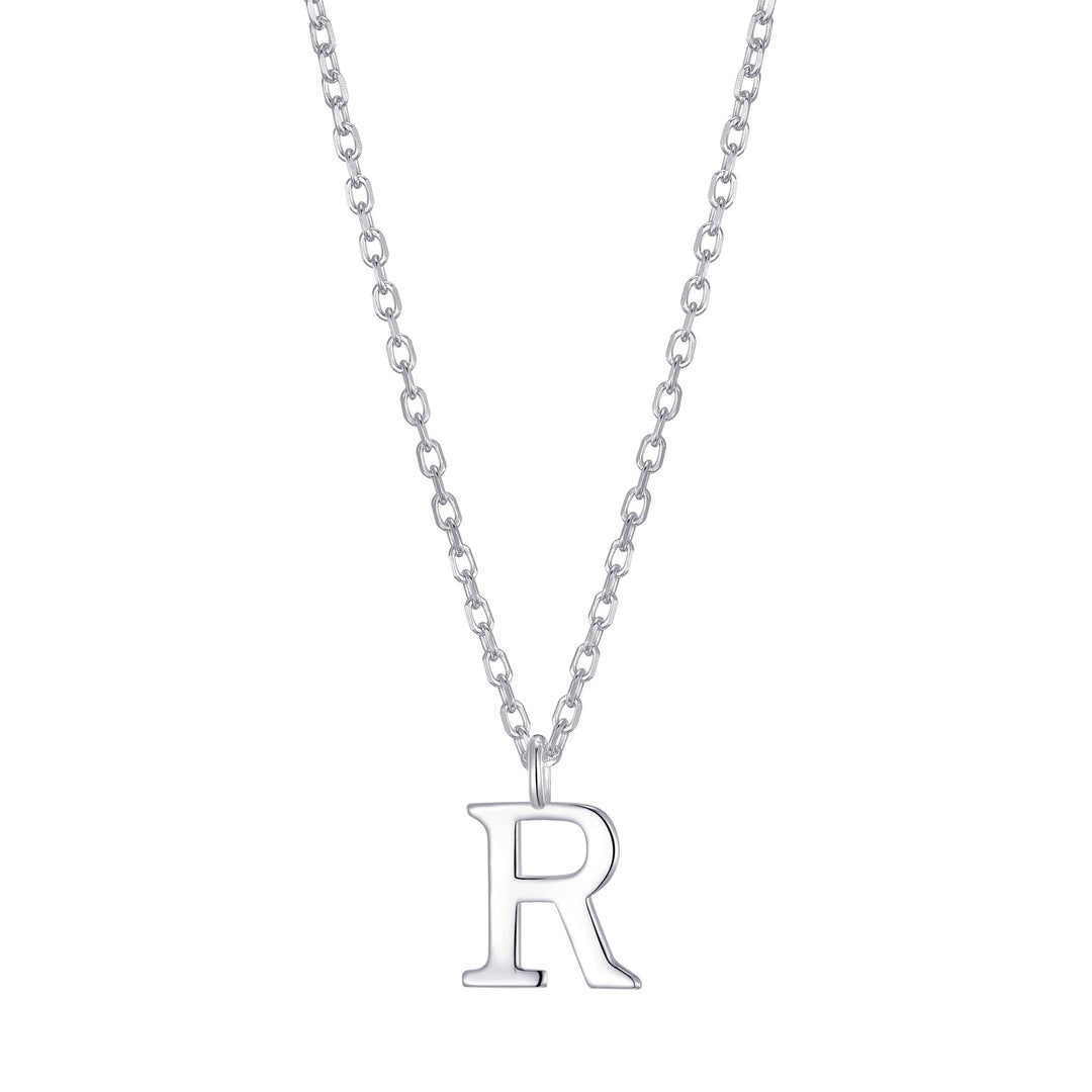 Sterling Silver Initial R Necklace - Philip Jones Jewellery