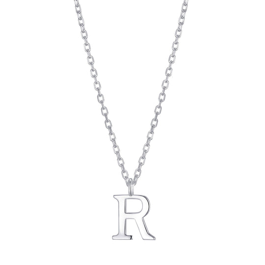 Sterling Silver Initial R Necklace - Philip Jones Jewellery