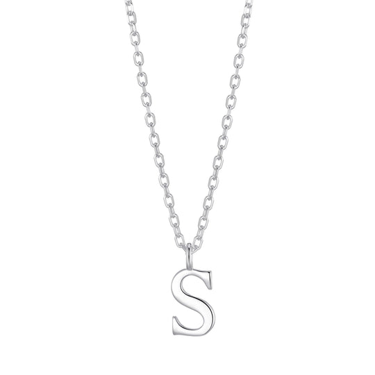 Sterling Silver Initial S Necklace - Philip Jones Jewellery