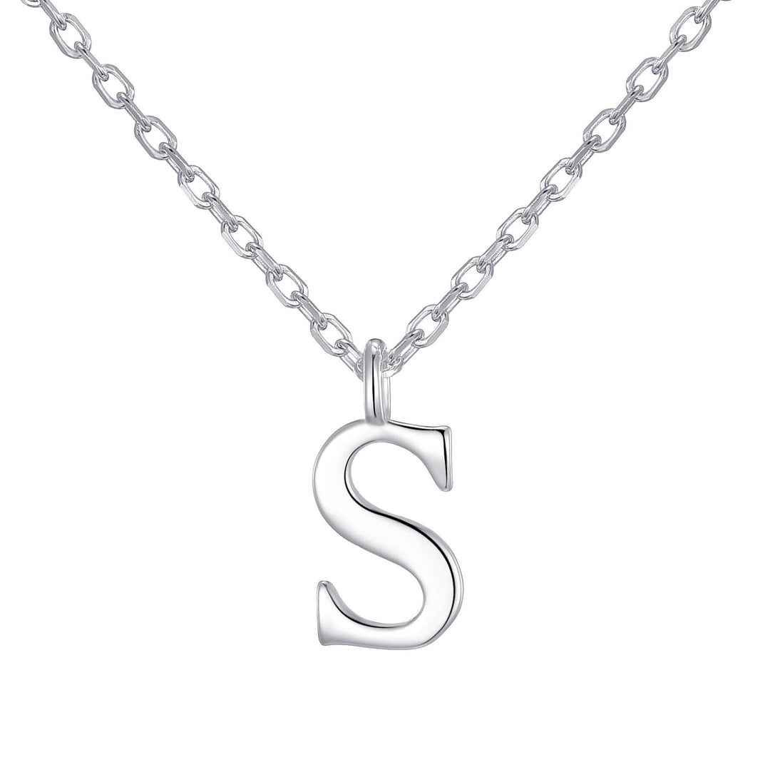 Sterling Silver Initial S Necklace - Philip Jones Jewellery