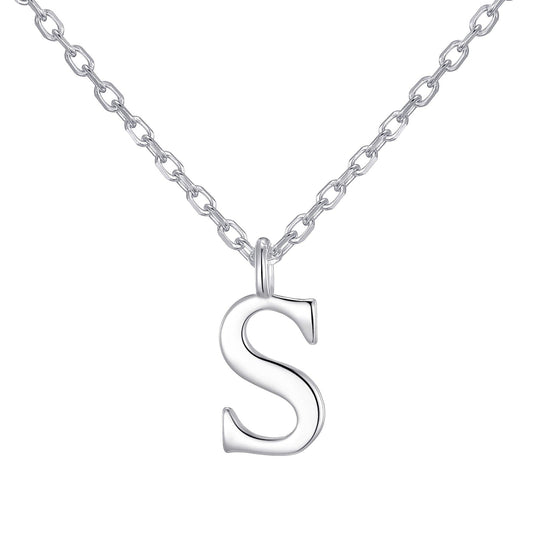 Sterling Silver Initial S Necklace - Philip Jones Jewellery