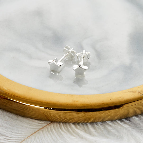 Sterling Silver Star Earrings - Philip Jones Jewellery