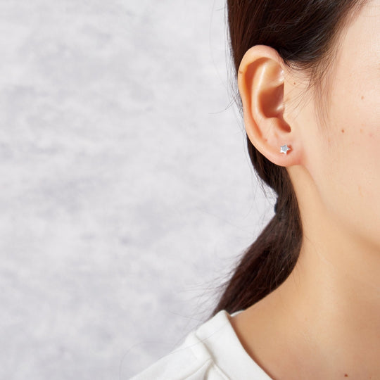 Sterling Silver Star Earrings - Philip Jones Jewellery
