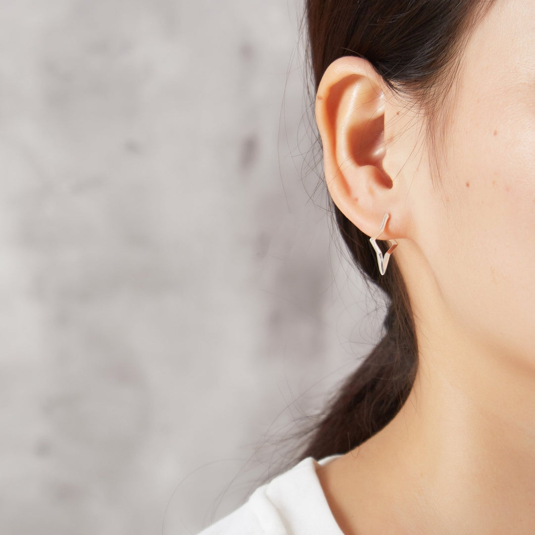Sterling Silver Star Hoop Earrings - Philip Jones Jewellery