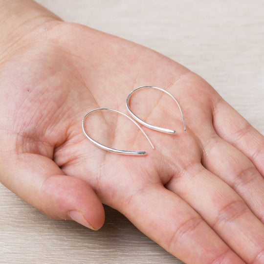 Sterling Silver Thread Earrings - Philip Jones Jewellery