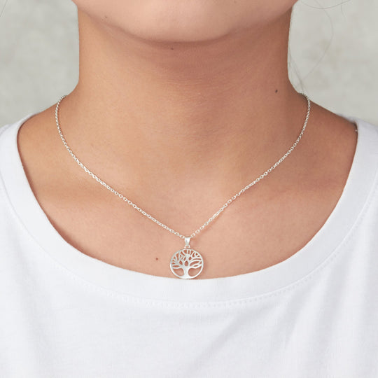 Sterling Silver Tree of Life Necklace - Philip Jones Jewellery