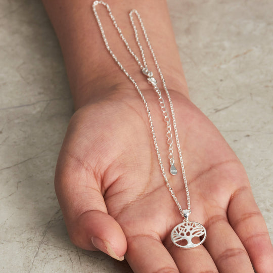 Sterling Silver Tree of Life Necklace - Philip Jones Jewellery