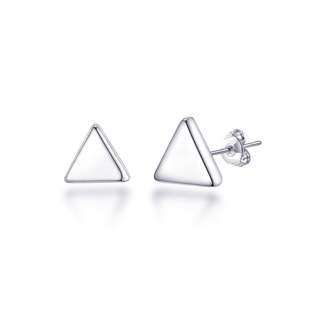 Sterling Silver Triangle Earrings - Philip Jones Jewellery