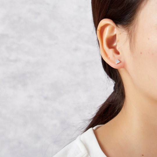Sterling Silver Triangle Earrings - Philip Jones Jewellery