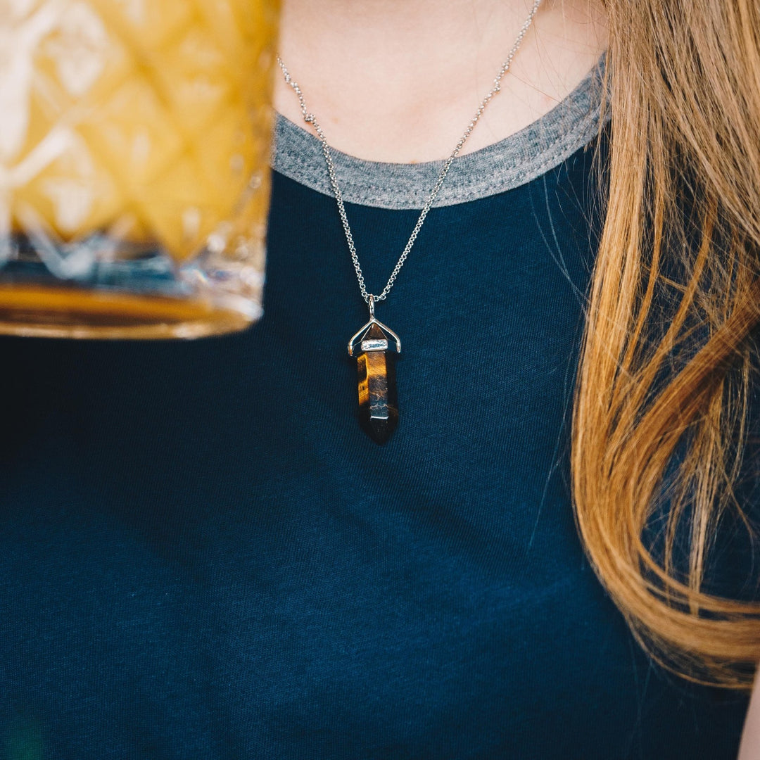 Tiger's Eye Genuine Gemstone Necklace - Philip Jones Jewellery