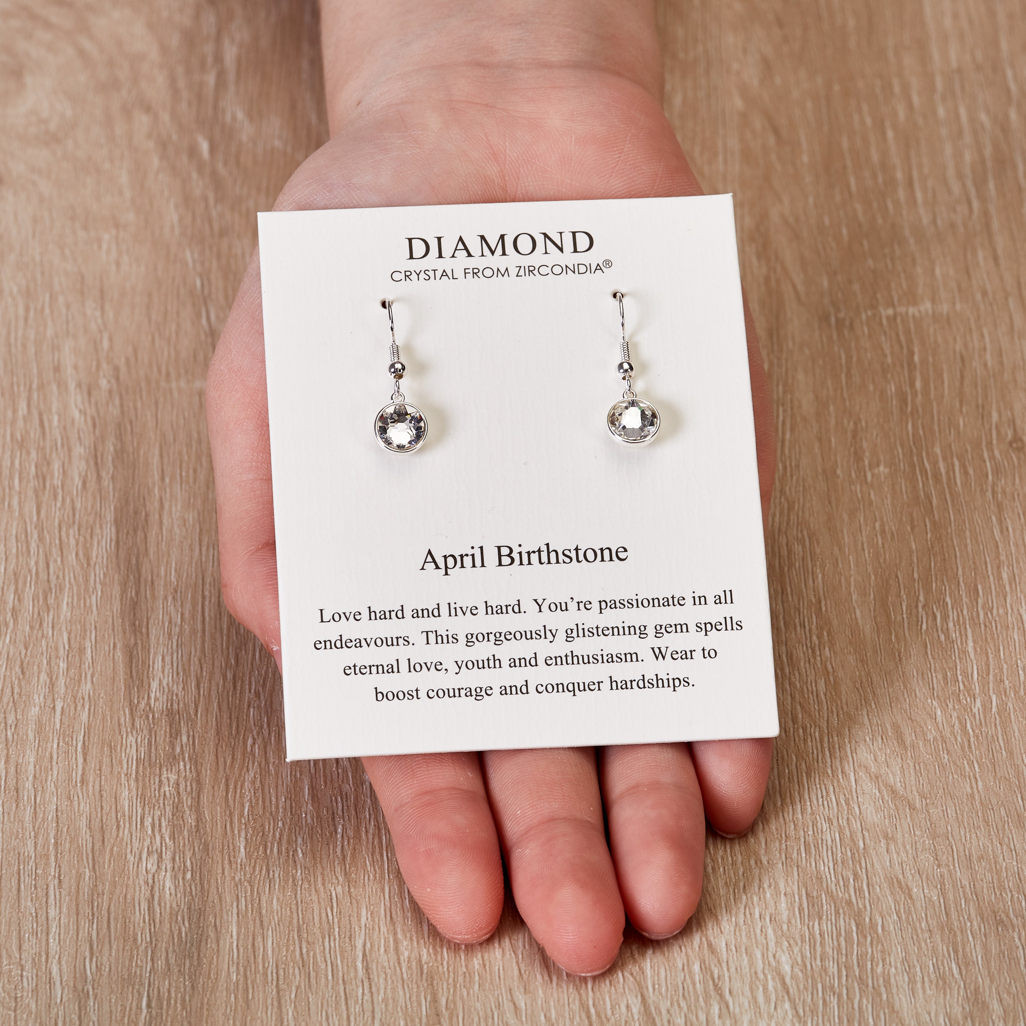 April Birthstone Drop Earrings Created with Diamond Zircondia® Crystals