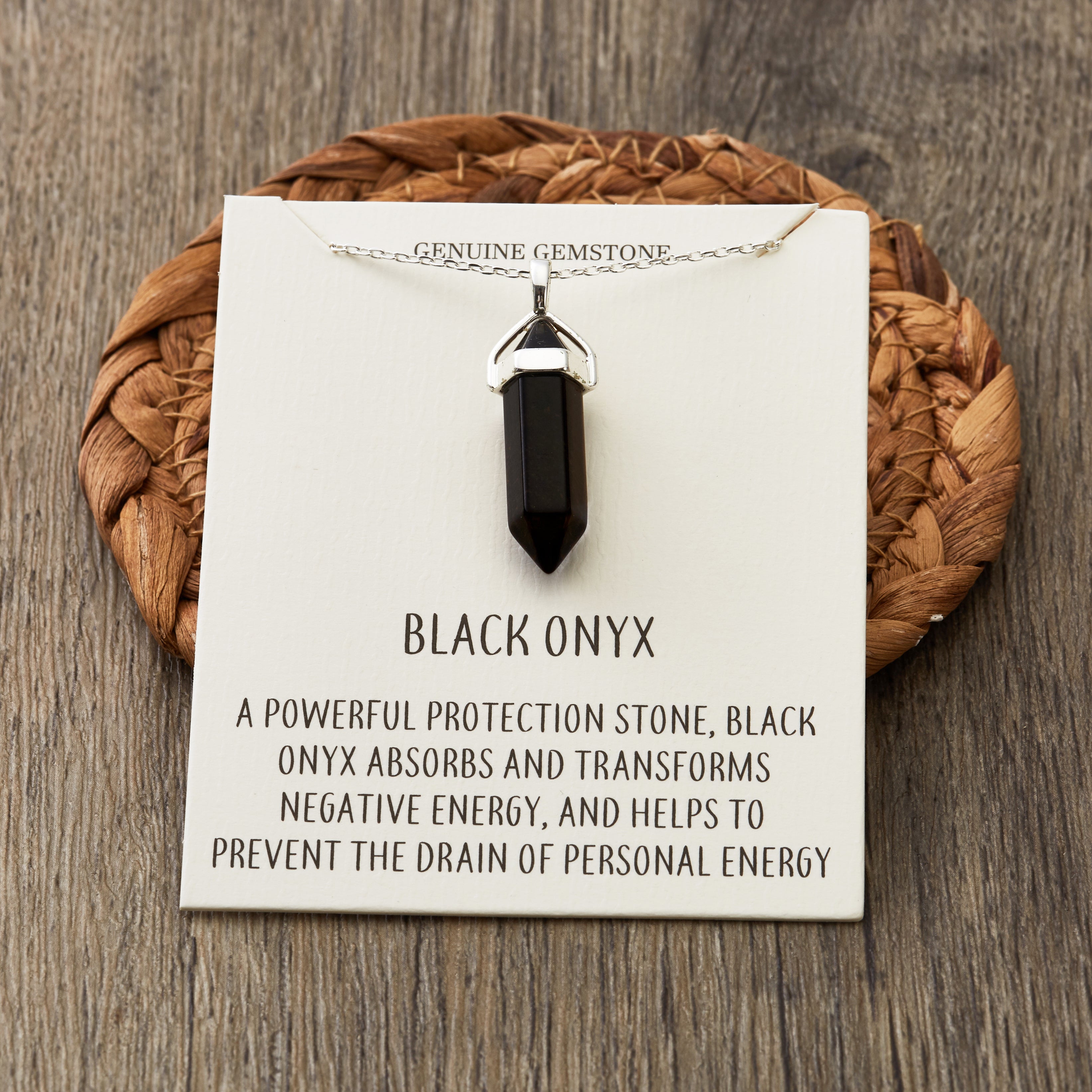 Black Onyx Gemstone Necklace