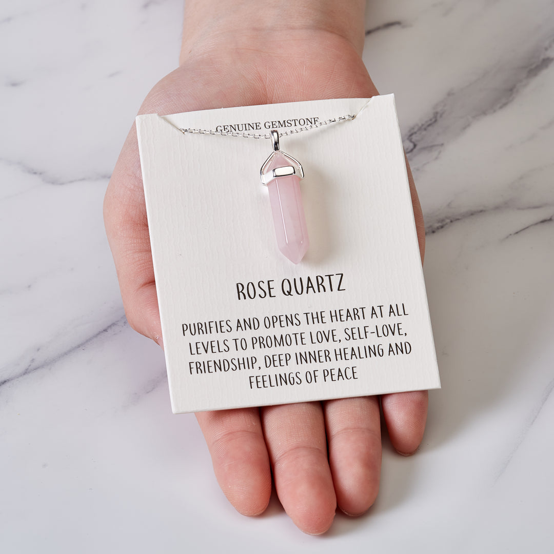 Rose Quartz Gemstone Necklace