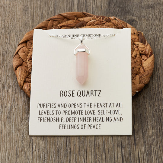 Rose Quartz Gemstone Necklace