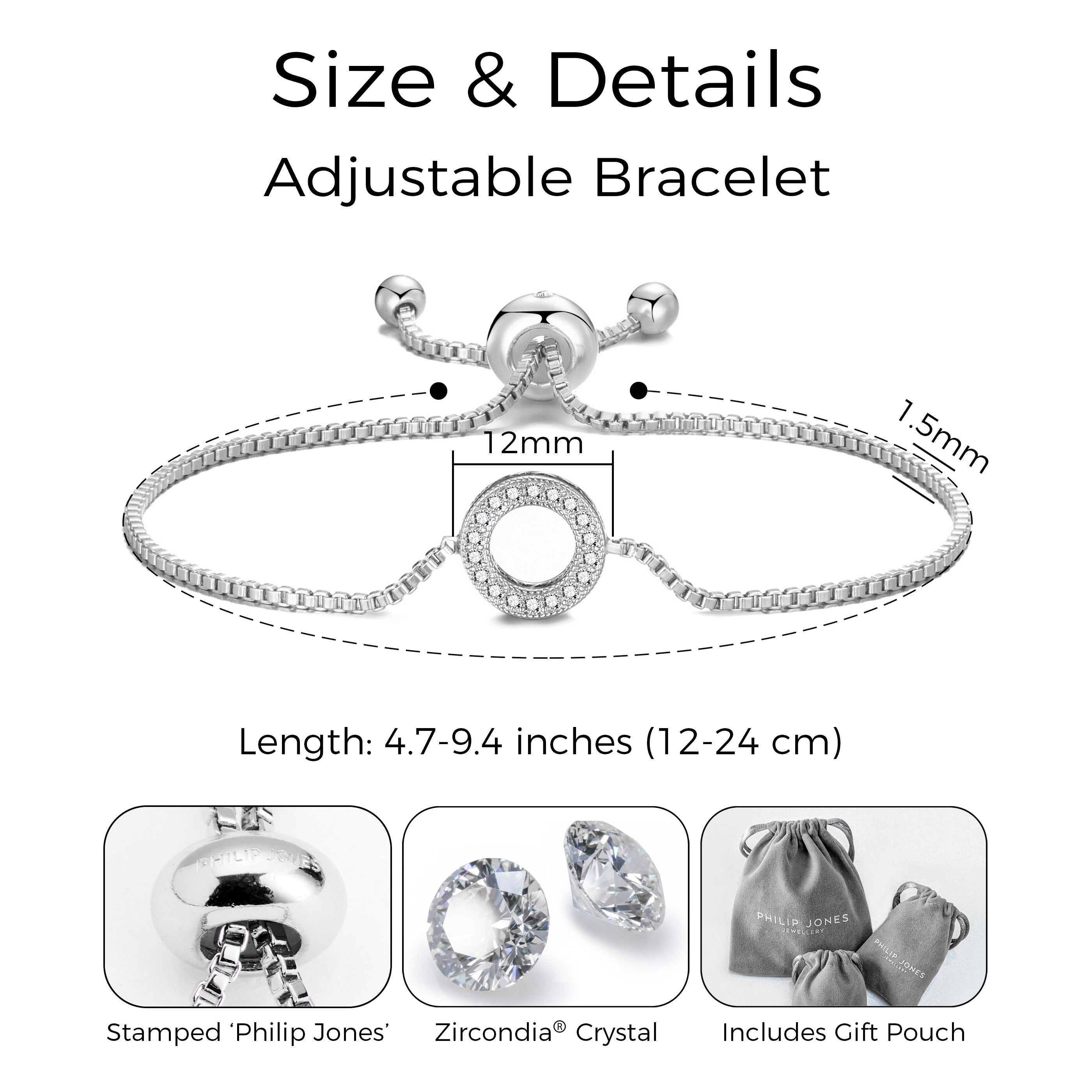 Silver Plated Circle of Life Friendship Bracelet Created with Zircondia® Crystals