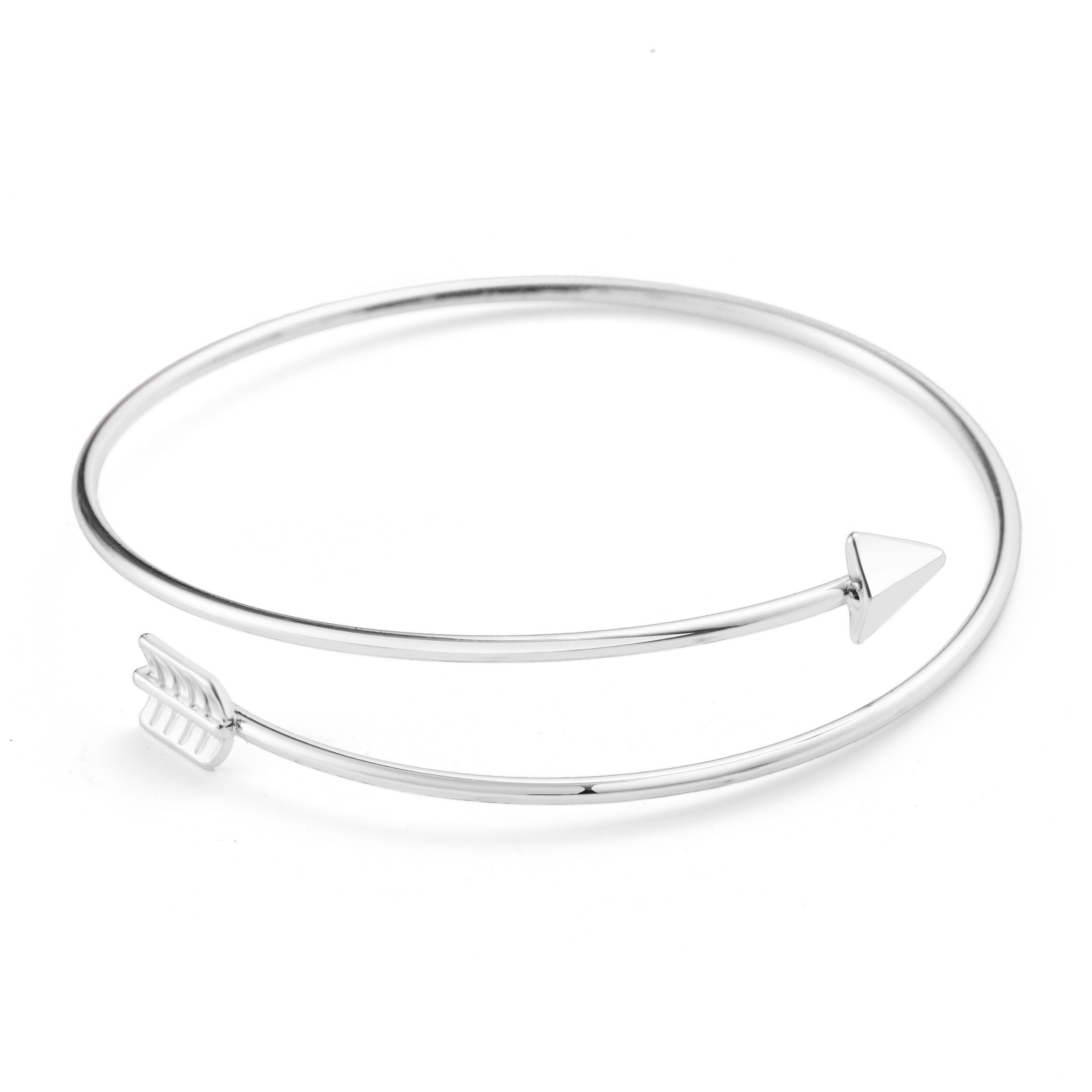 Silver Plated Arrow Bangle