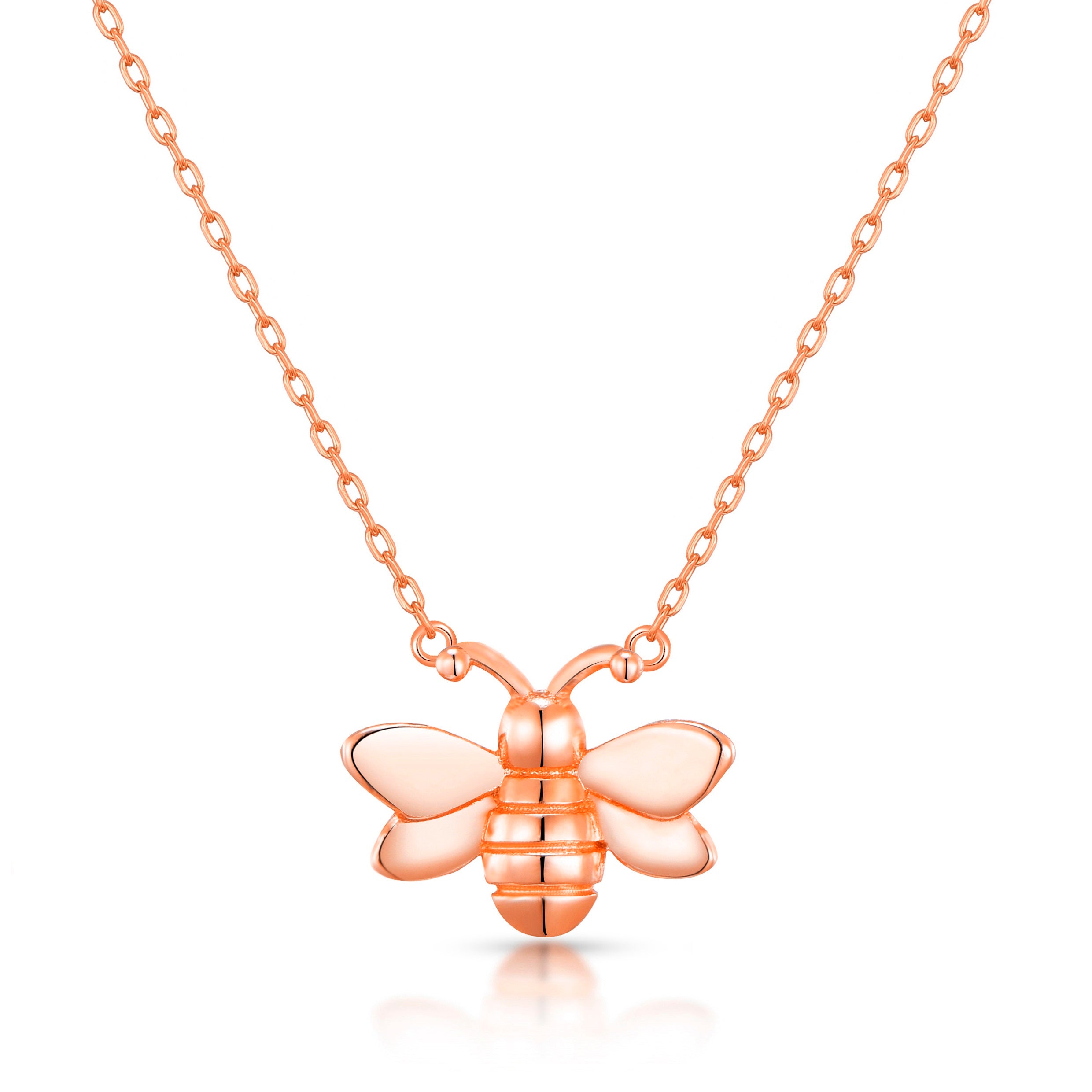 Rose Gold Plated Bumble Bee Necklace