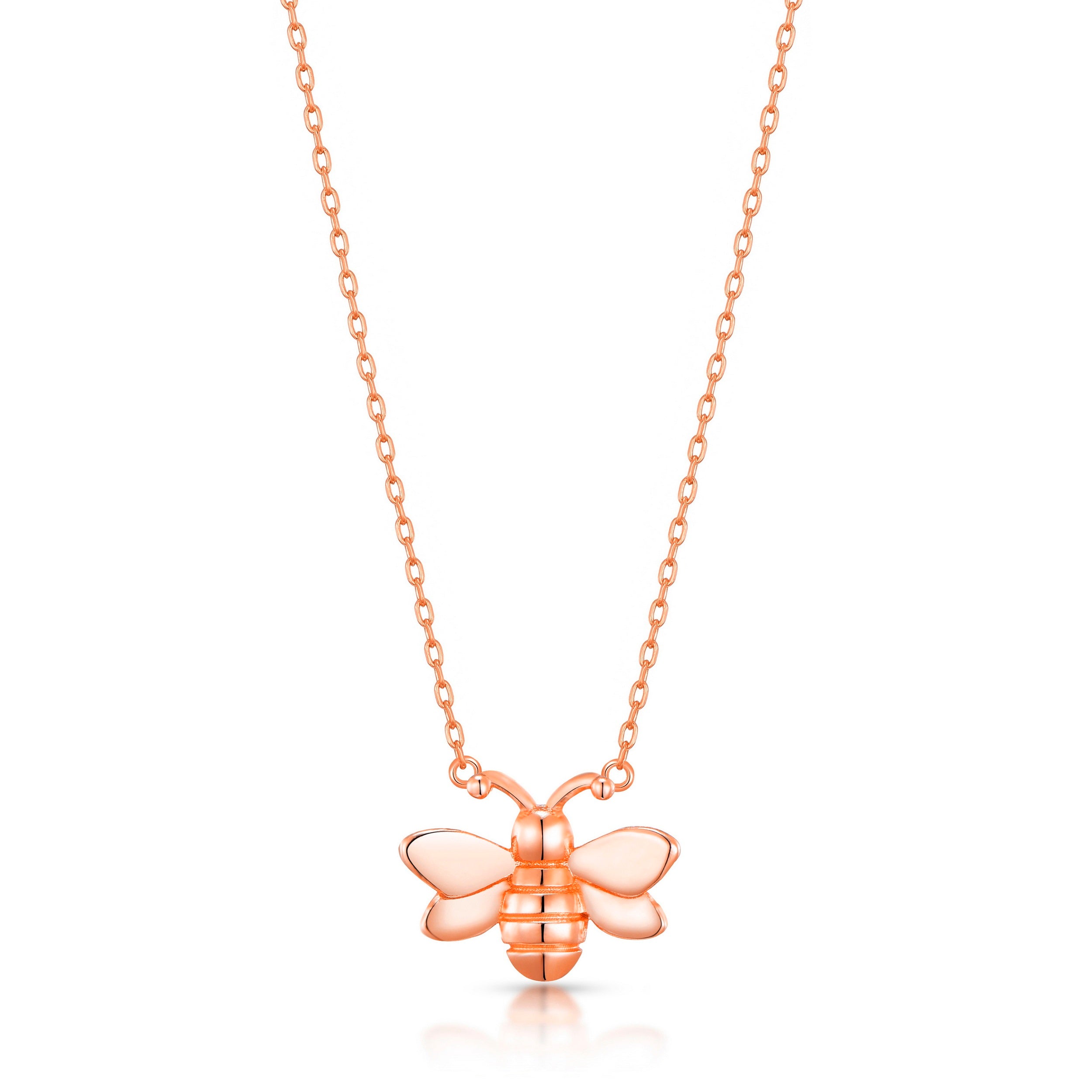 Rose Gold Plated Bumble Bee Necklace