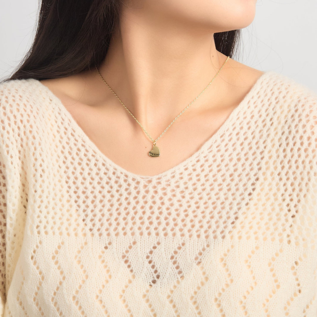 18k Gold Plated Big Sister and Little Sister Necklace Set - Philip Jones Jewellery