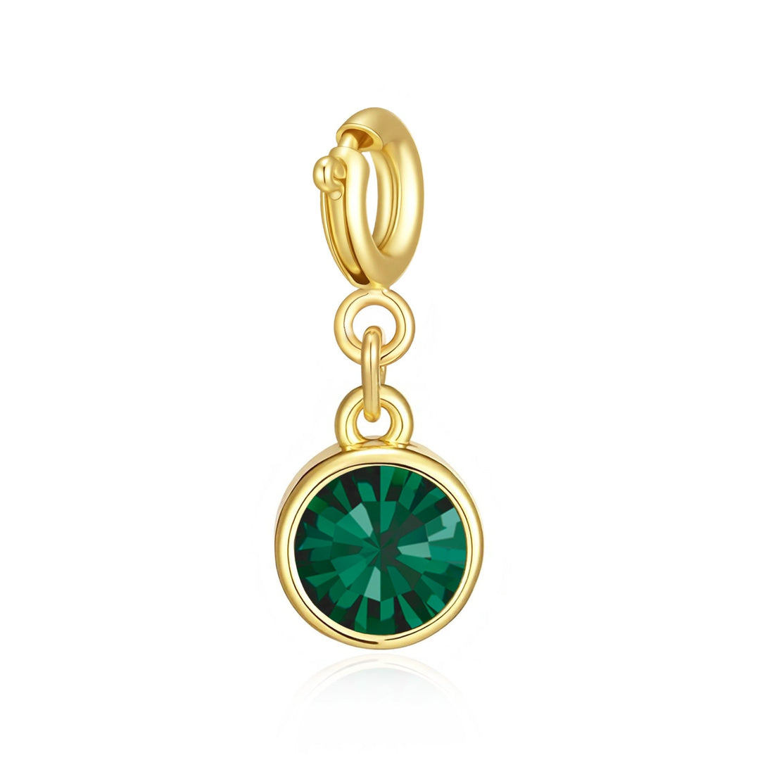 18k Gold Plated Clip on Birthstone Charms Created with Zircondia® Crystals - Philip Jones Jewellery
