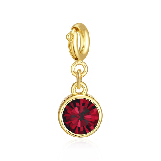 18k Gold Plated Clip on Birthstone Charms Created with Zircondia® Crystals - Philip Jones Jewellery
