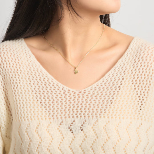 18k Gold Plated For Me For You Piece of My Heart Necklace Set - Philip Jones Jewellery