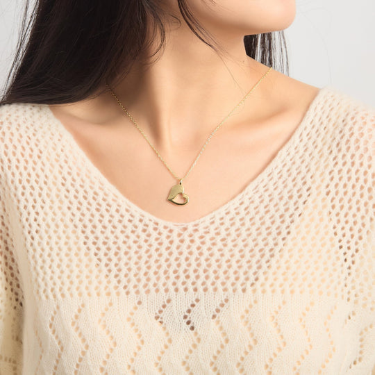18k Gold Plated For Me For You Piece of My Heart Necklace Set - Philip Jones Jewellery