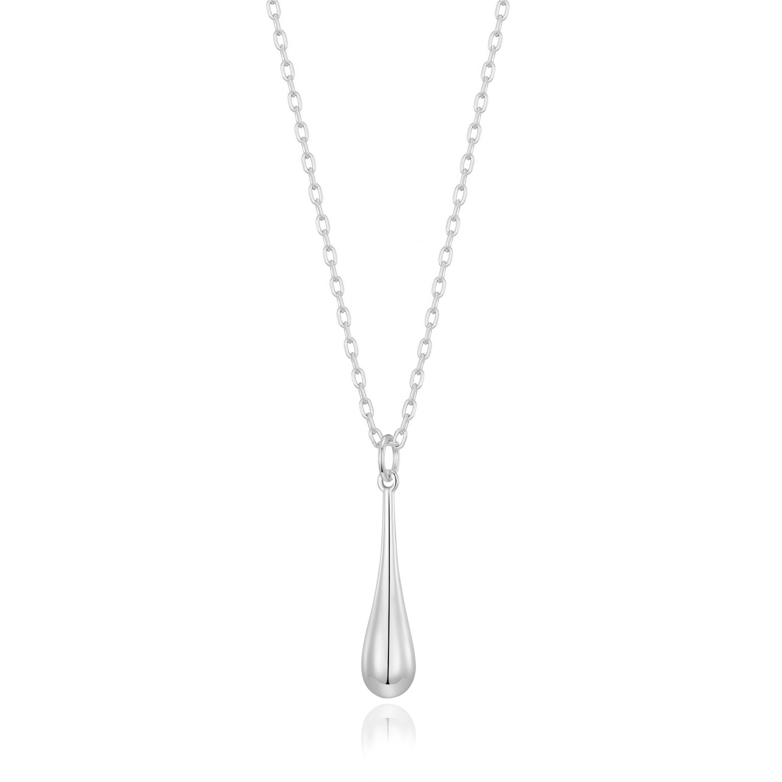 Silver Plated Teardrop Necklace