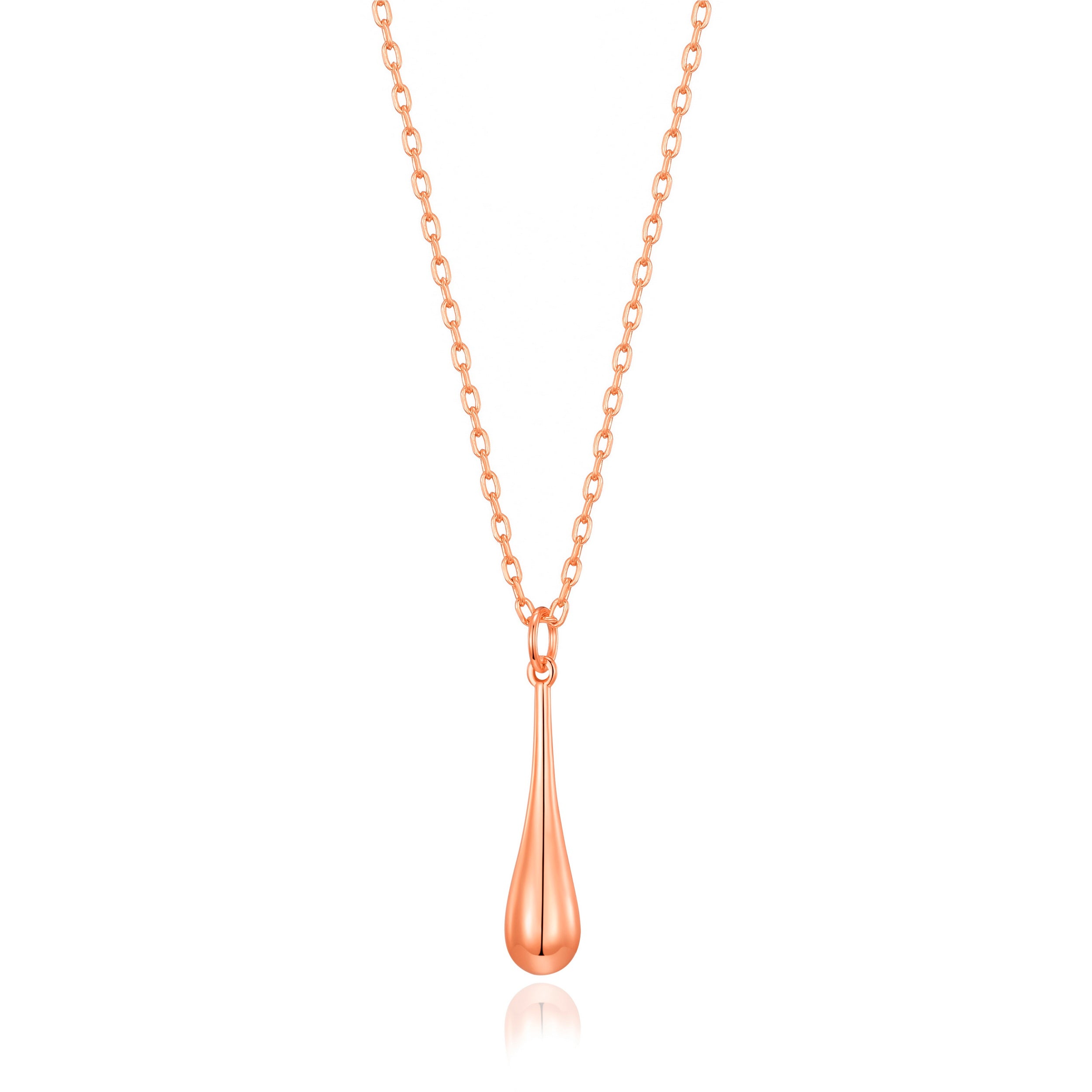 Rose Gold Plated Teardrop Necklace