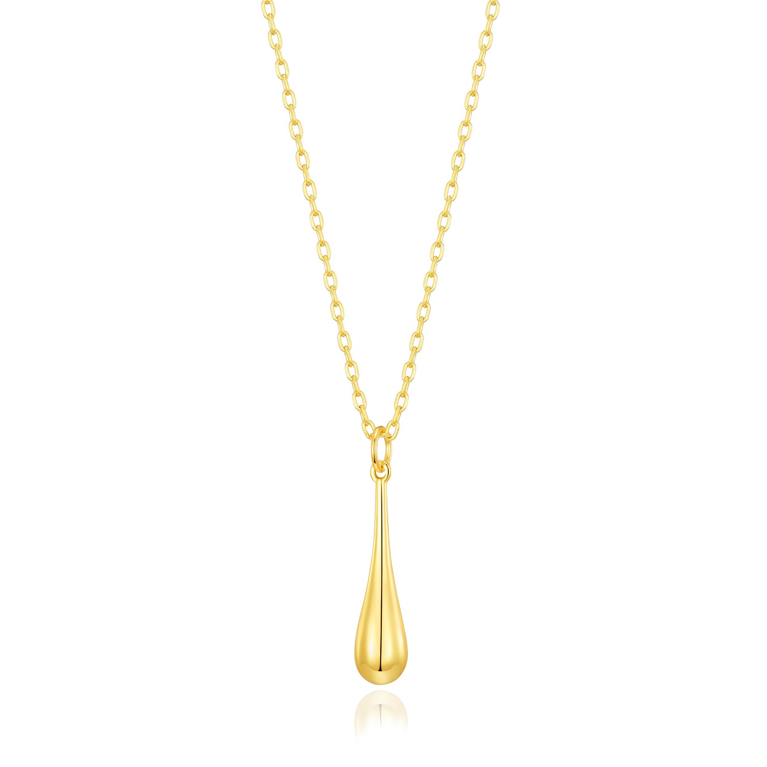 Gold Plated Teardrop Necklace