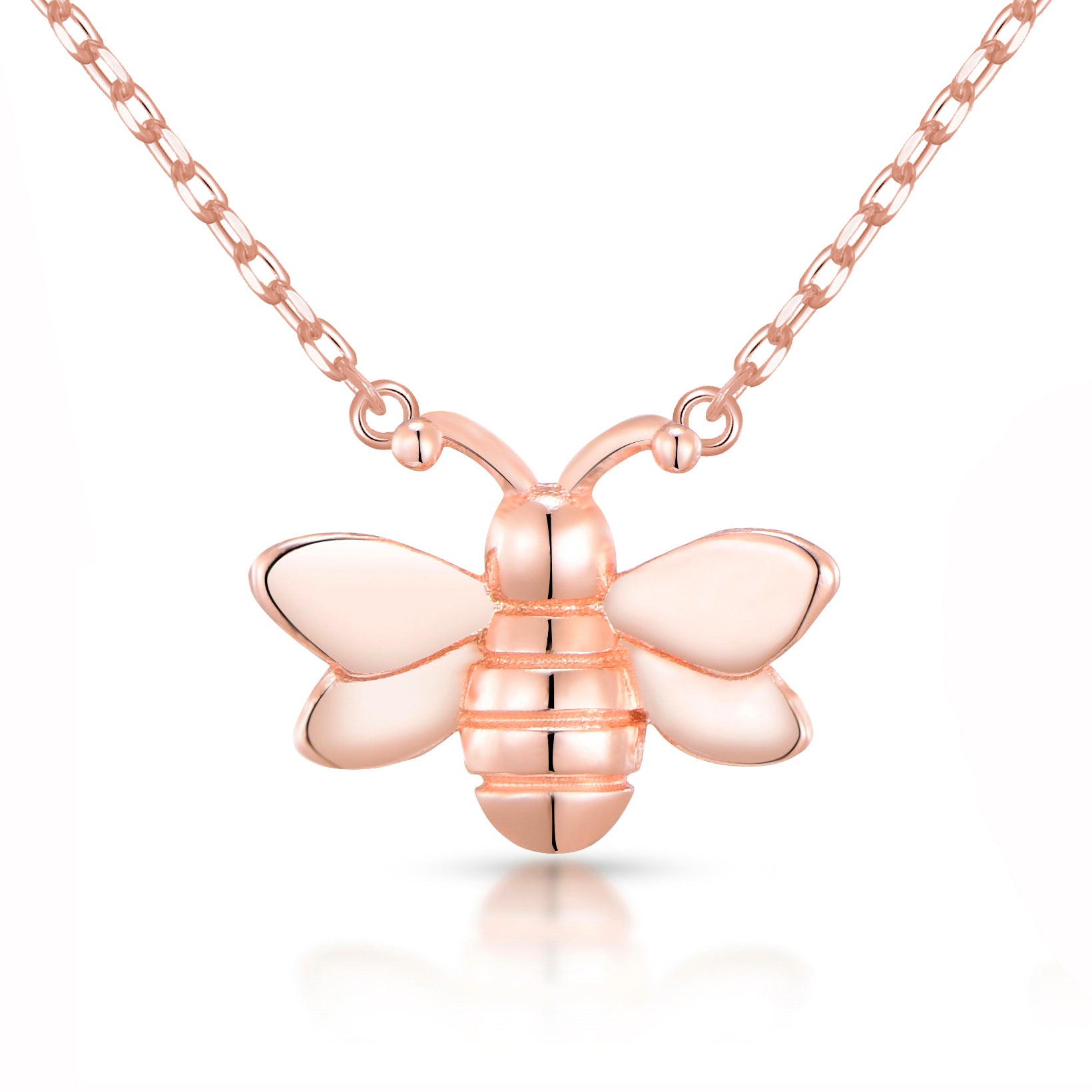 Rose Gold Plated Bumble Bee Necklace