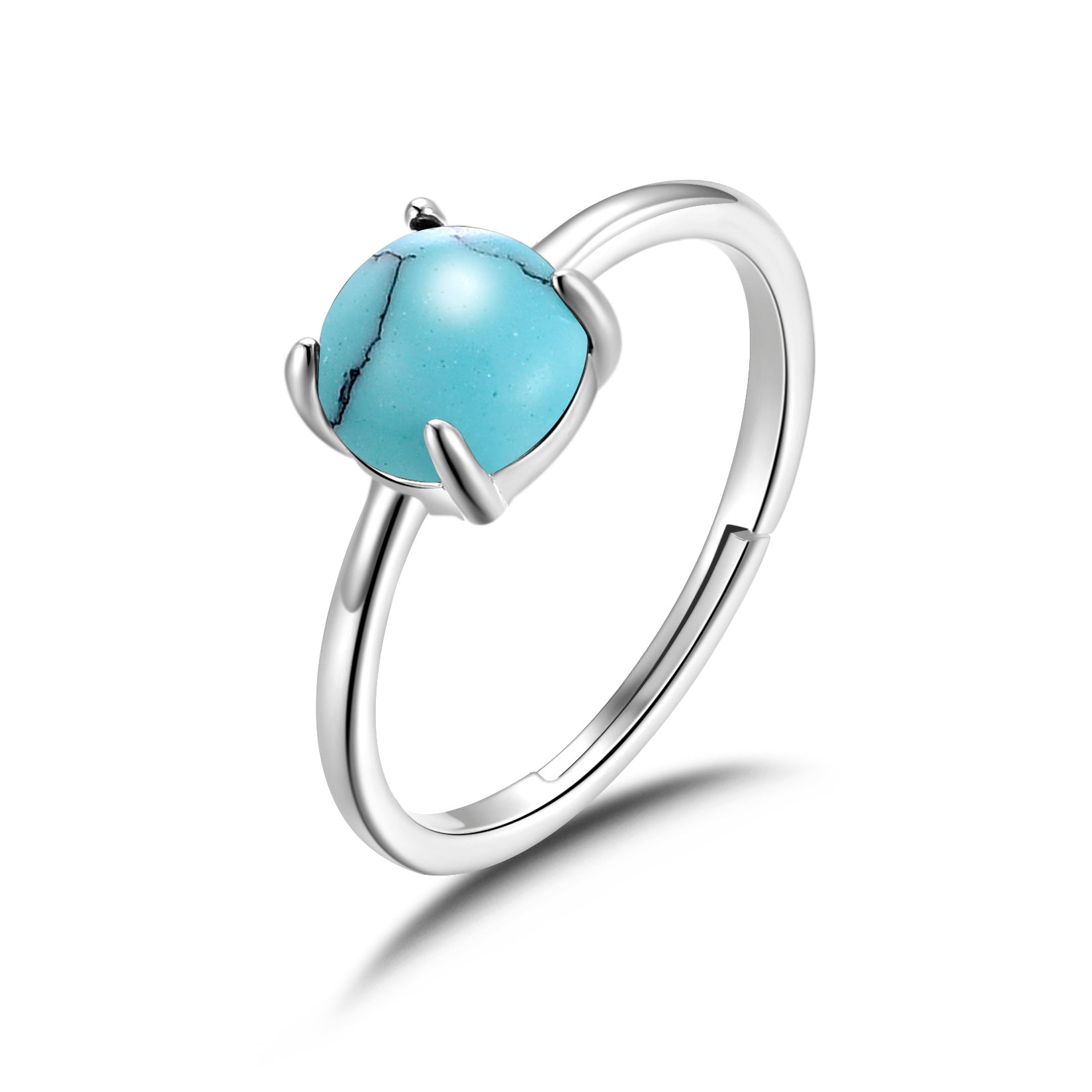 Synthetic Turquoise Adjustable Ring
