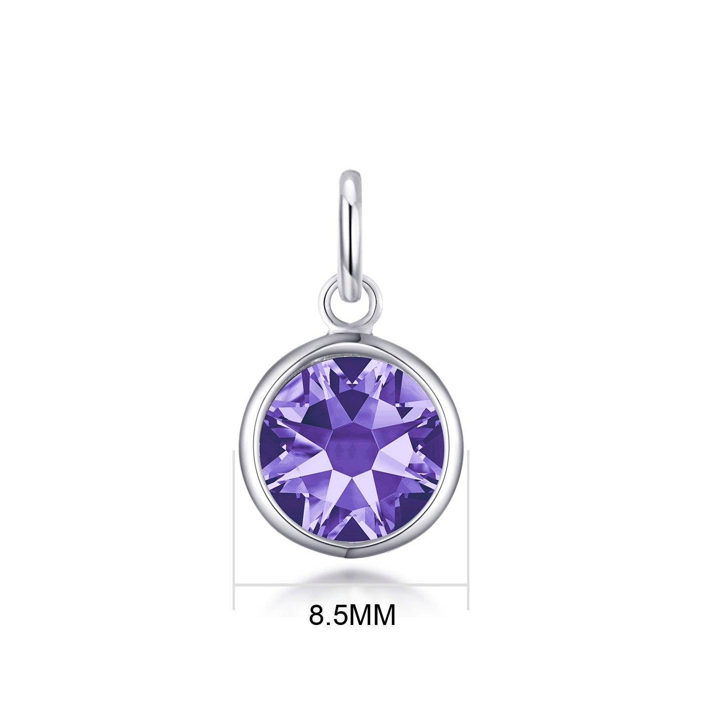 Initial E Necklace with Birthstone Charm Created with Zircondia® Crystals