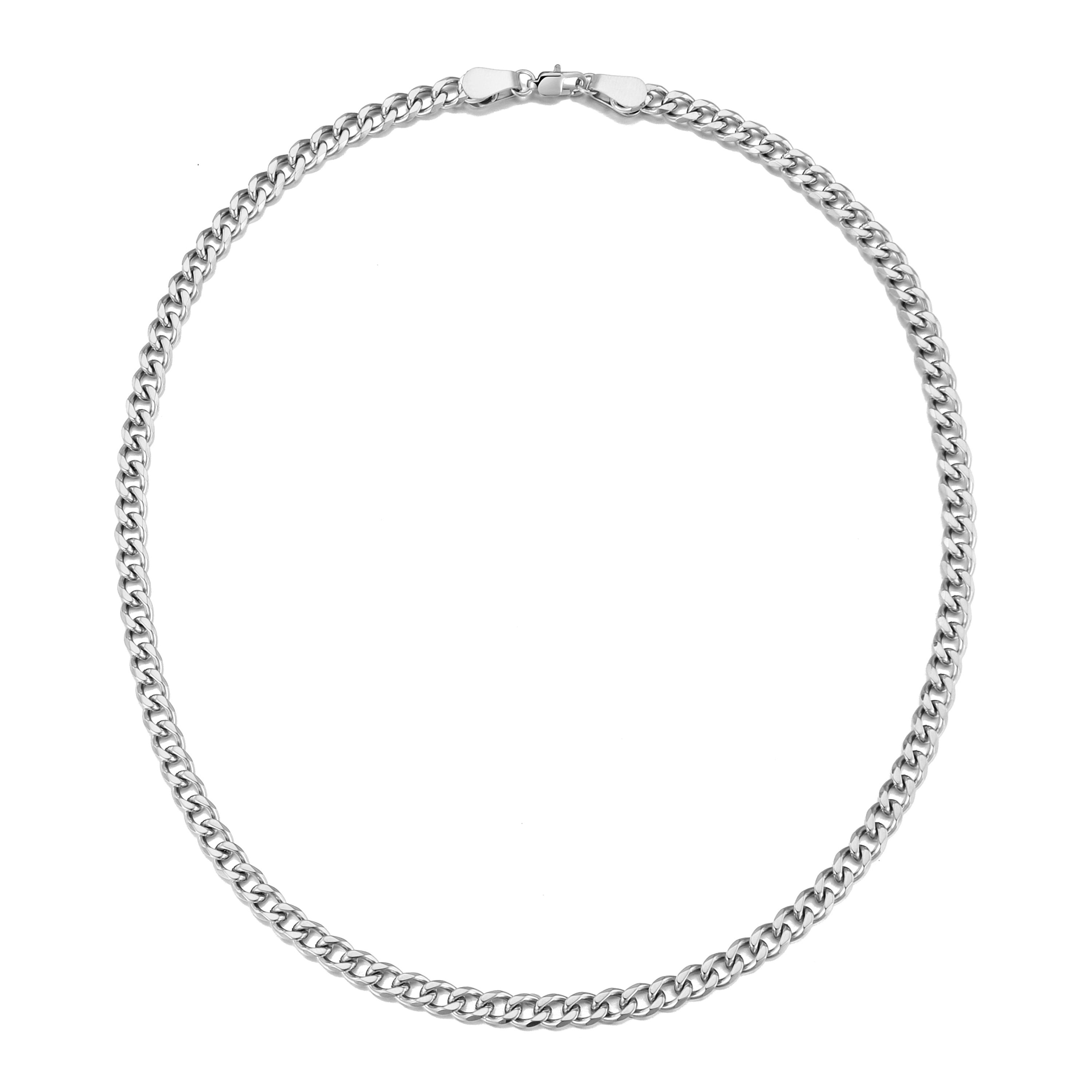 Men's 6mm Stainless Steel 18-24 Inch Cuban Curb Chain Necklace with Lobster Clasp