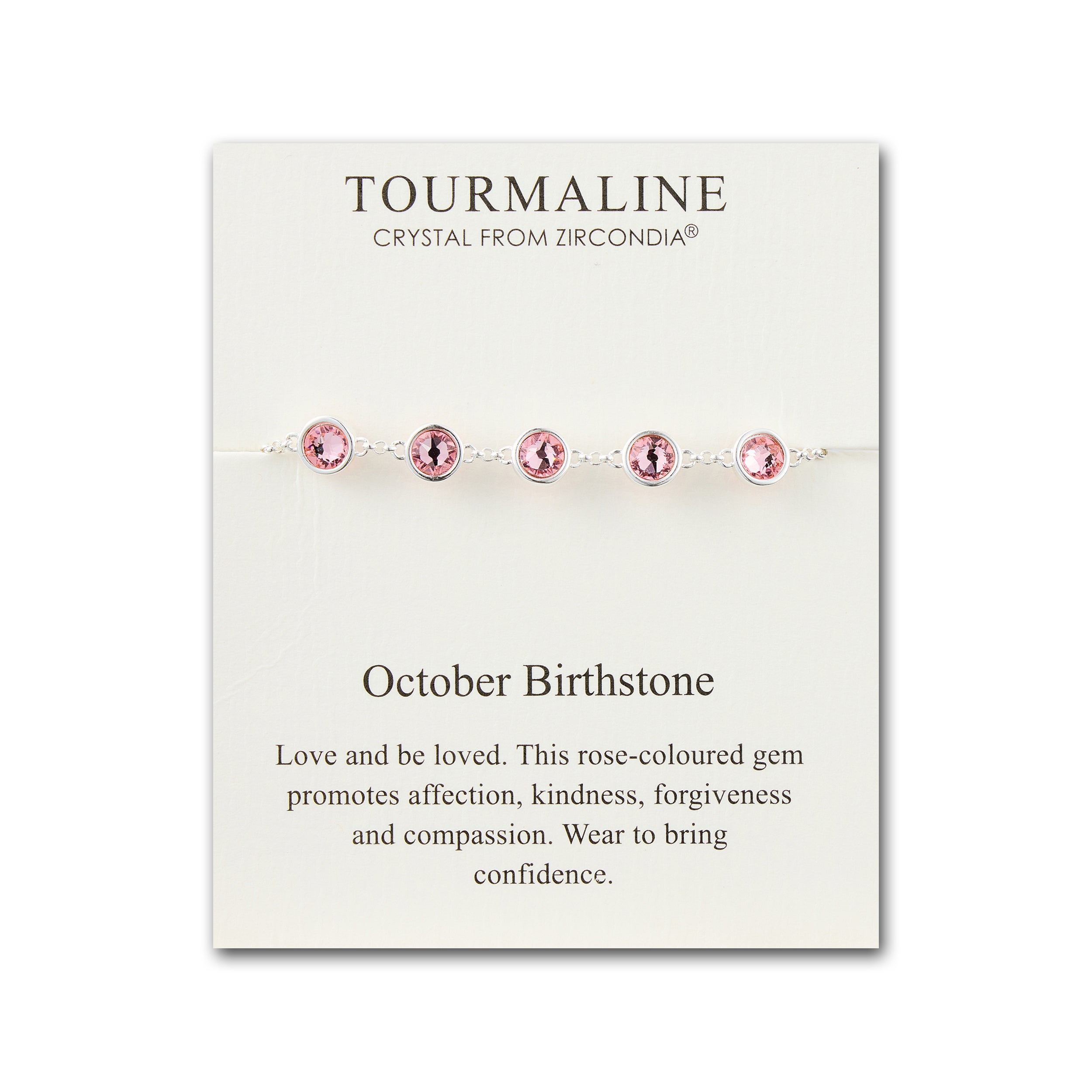 October Birthstone Bracelet Created with Tourmaline Zircondia® Crystals