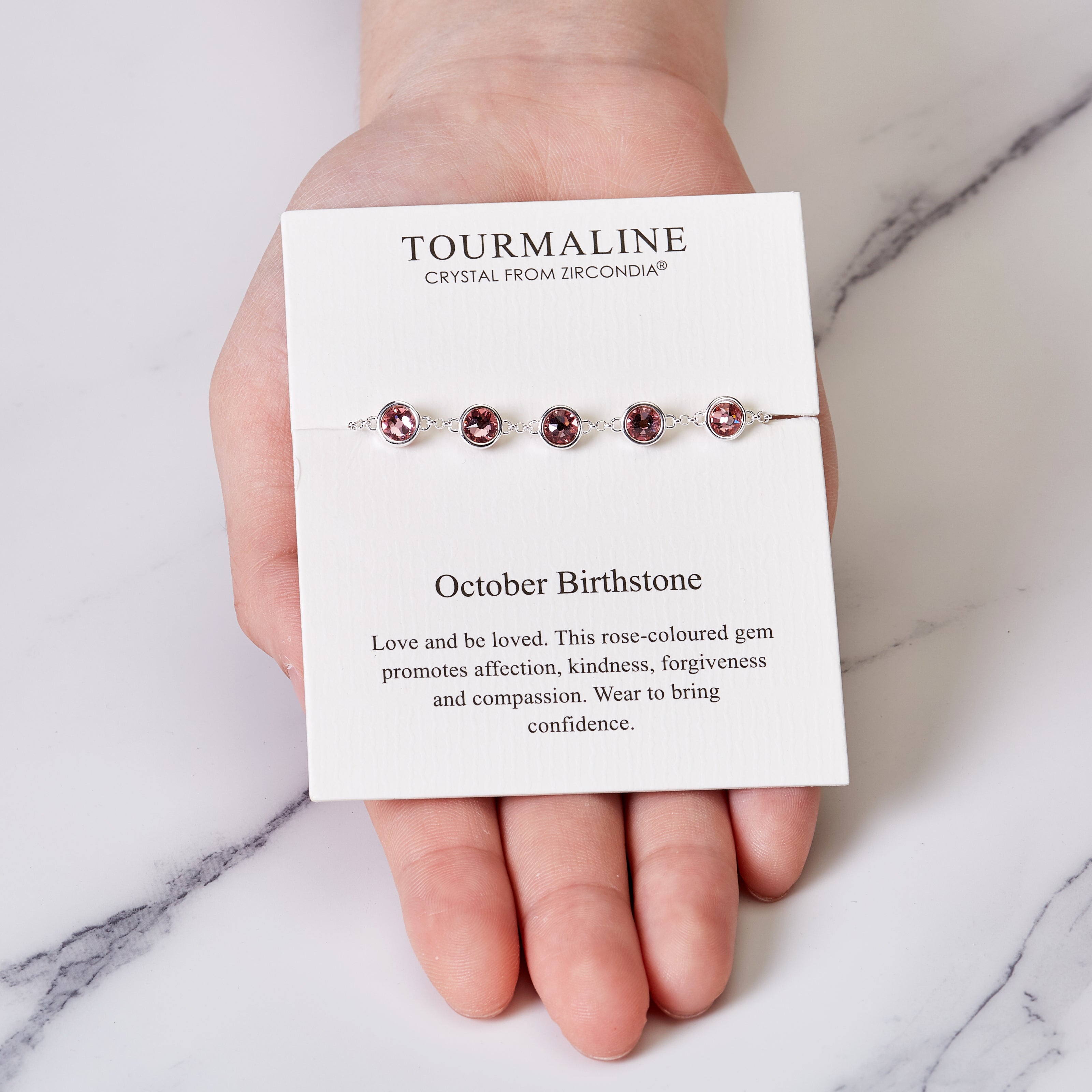 October Birthstone Bracelet Created with Tourmaline Zircondia® Crystals