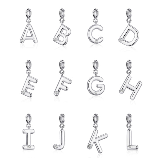 Silver Plated Link Chain Bracelet with Choice of Charms